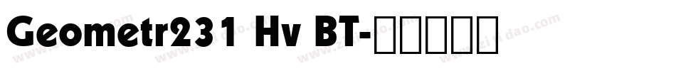 Geometr231 Hv BT字体转换